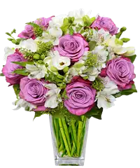 Bouquet di rose lilla/rosa